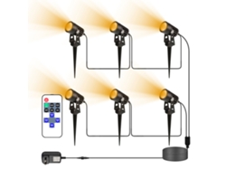 Foco LED para exteriores con mando a distancia IP65 (4 unidades)