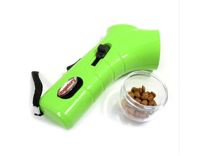 Lanzador de Comida para Perros y Gatos WJS Interactivo (Verde - 19x11cm - Plástico)