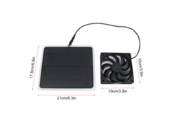 Ventilador Solar Monocristalino De 10 W Y 12 V Para Invernaderos, Gallineros, Caravanas, Camping Y Uso En Exteriores.