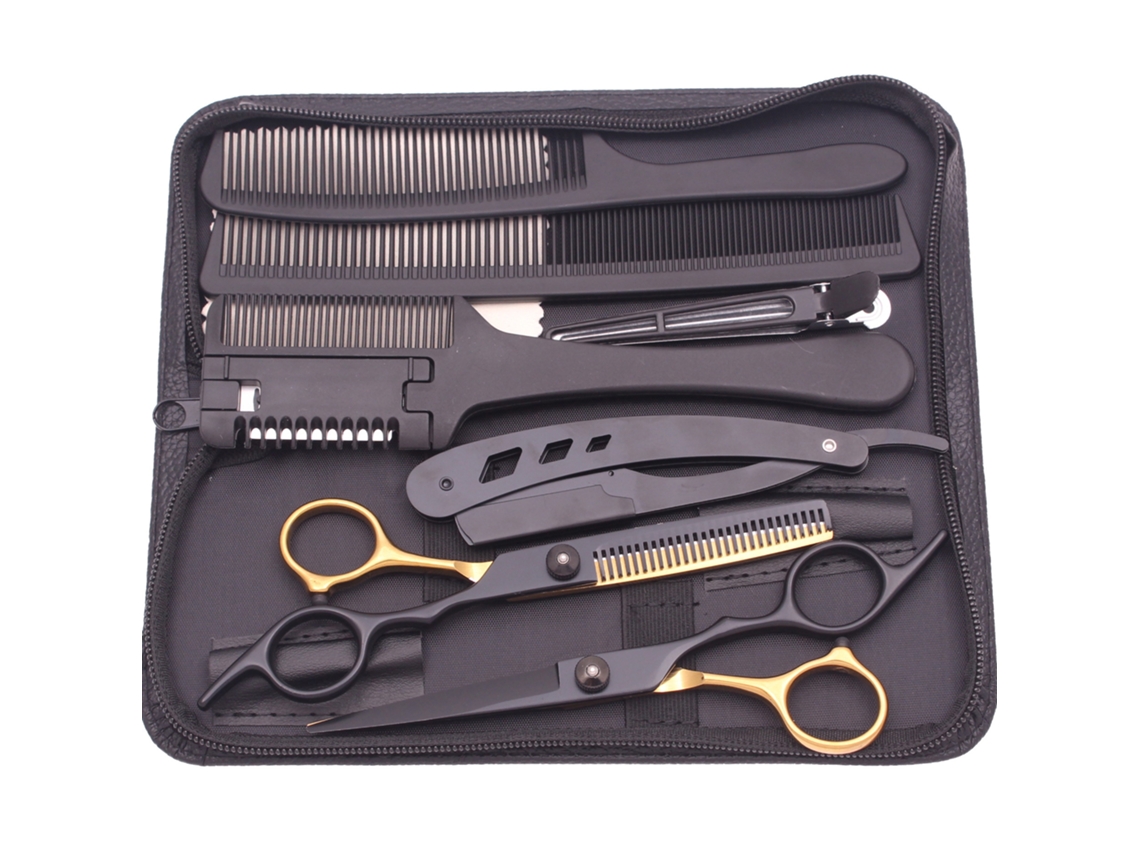 Kit De Tijeras De Peluquería De 9 Piezas Digitallab Dorado