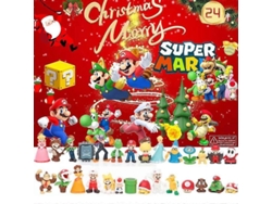 Calendario De Adviento Navideño Sanrio Kuromi My Melody Labubu Mario Caja Ciega De Música Muñeco Mario St 34