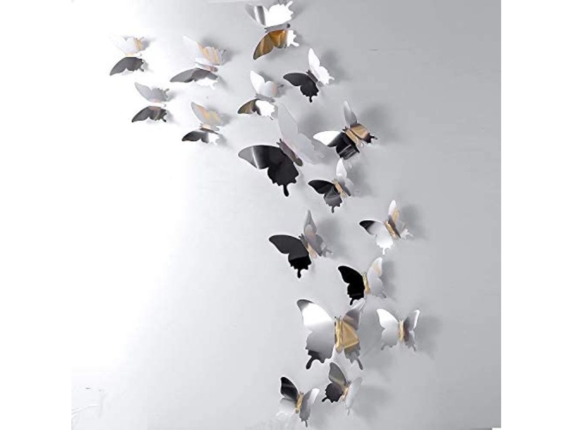 48 Pegatinas De Mariposas 3d Para Pared, Ideales Para Decorar Espejos, El Hogar Y La Habitación Infantil.