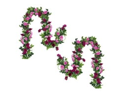Corona de flores falsas de 2 piezas, corona de rosas para decoración KOFIHETY