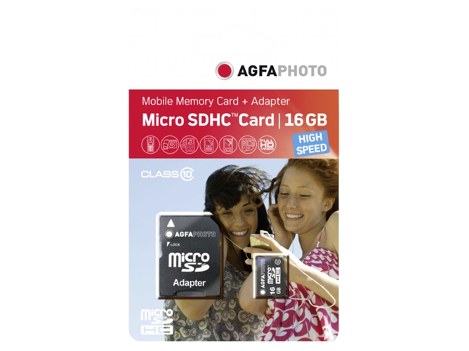 Tarjeta de Memoria AGFAPHOTO MicroSDHC 16GB C10 UHS-I