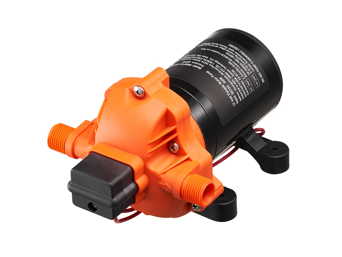 Bomba de diafragma Succebuy de 12 V y 1,8 gpm, bomba de agua de 3 cámaras con presostato