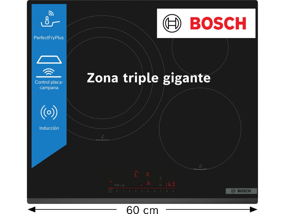 Placa de Inducción BOSCH PID631HC1E (Eléctrica - 59.2 cm - Negro) 59.2x52.2