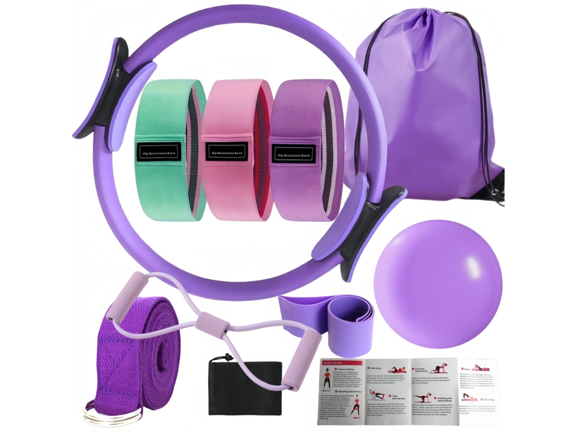 Set de Yoga Pilates (10 piezas) MDUG (morado 32 cm)