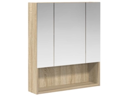 Maison Exclusive - Armario Con Espejo De Baño Roble Sonoma 60 X 14.5 X 70 Cm