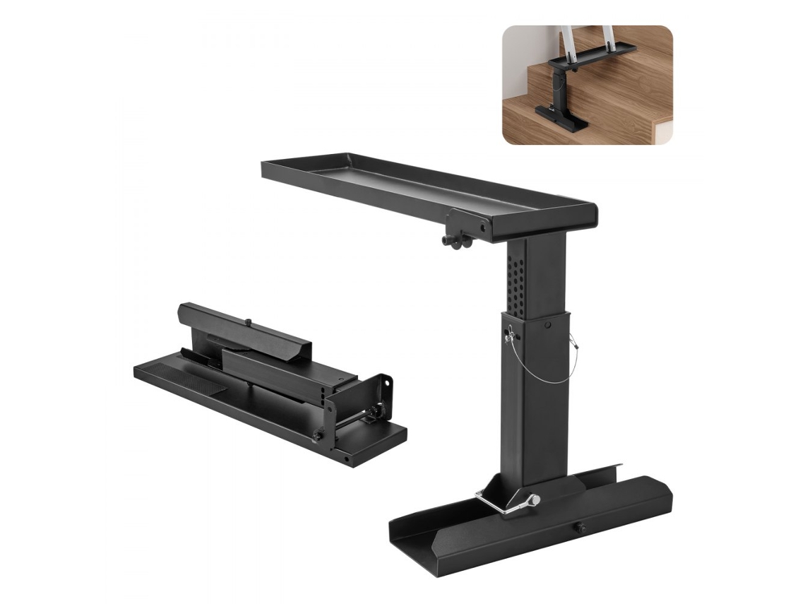 Nivelador de escalera de acero al carbono con superficie de apoyo de 59 cm y altura ajustable de 29,5 a 45,7 cm (Tekmaquinas)