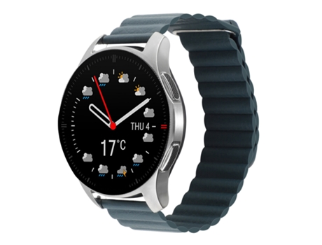 Correa de reloj inteligente para Coros Apex 46 mm/Apex Pro/Ticwatch Pro 3 22 mm de cuero con bucle magnético (verde pino)