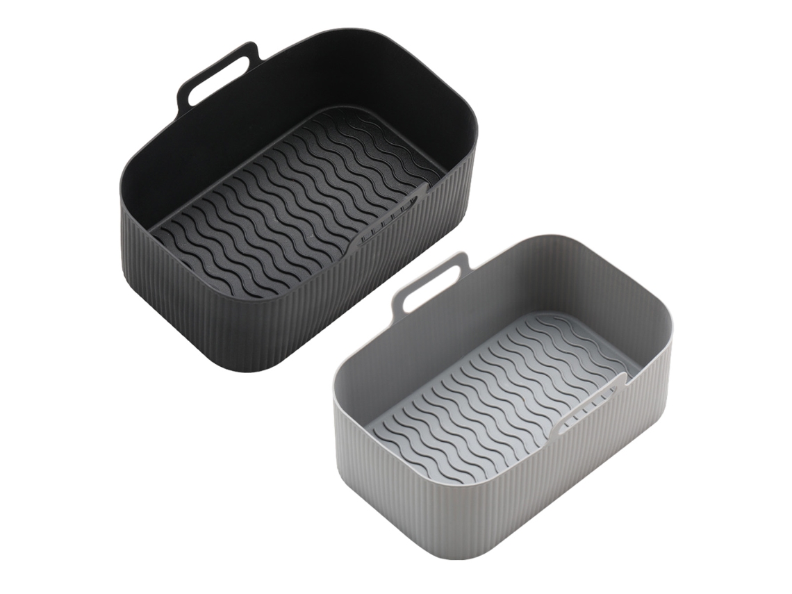 Sartén para freidora de aire de silicona, revestimiento reutilizable, bandeja de silicona NEVEANCE