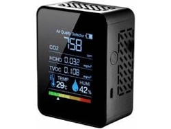Detector De Dióxido De Carbono Medidor De Co2 5 En 1 Herramienta De Jardín Negra 