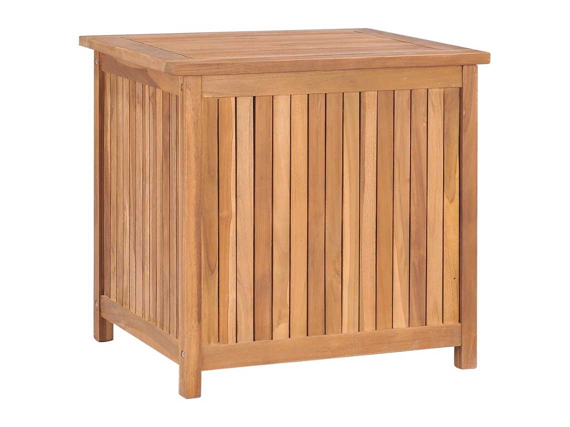 Caja de almacenamiento para jardín de madera maciza de teca de 60 x 50 x 58 cm, DKD HOME DECOR