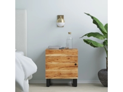 Mesita de Noche 40X33X46 Cm Madera de Acacia Maciza