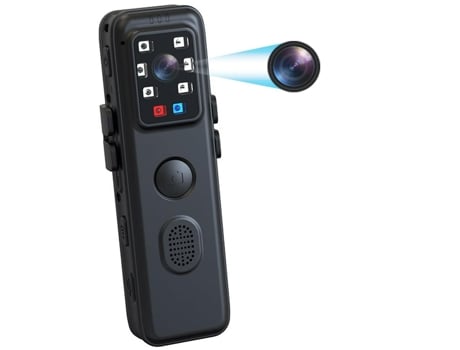 Cámara corporal Wifi Cámara desgastada por el cuerpo Mini cámara Wifi Cámara corporal Full HD 1080P Cámaras Bodycam negras BISBISOUS