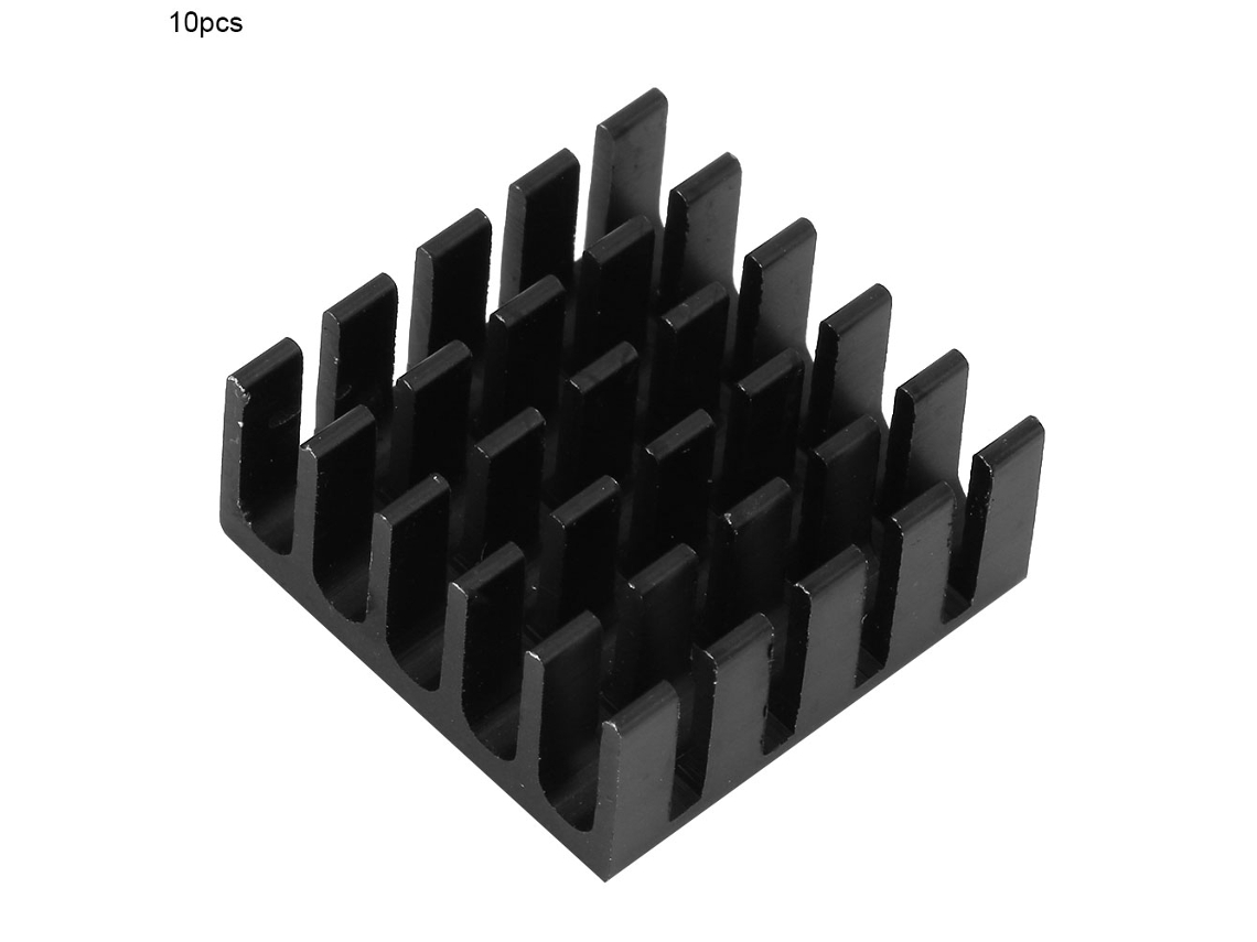 10 Piezas Disipador De Calor De Aluminio P22*10*22-b Para Chip Y Placa De Circuito