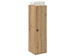Armario de baño con portarrollos, roble artesanal.
