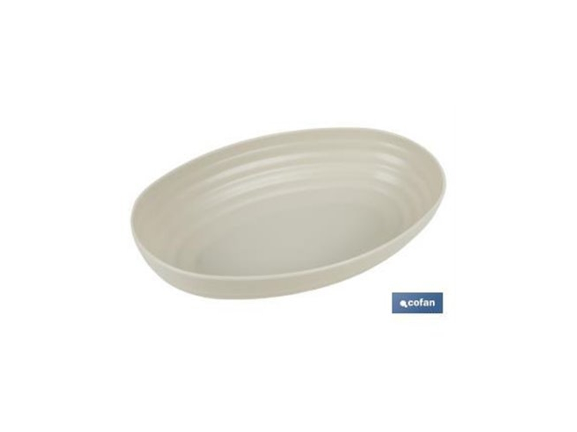Fuente Ovalada Beis 24x16x5.5cm Nara 1080ml Venta Unitaria