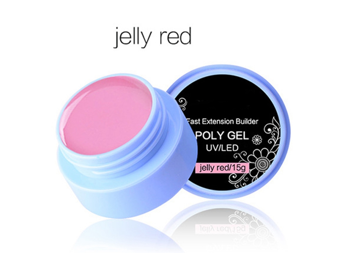 Rebe-15g Gel De Extensão De Unhas Profissional Rápido Fácil De Remover Manicura Uv Acessório Cor Vermelho Rosa