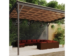 Conjunto de jardín de 12 piezas con cojines de mimbre marrón de DKD Home Decor