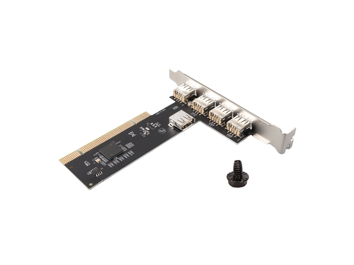 Tarjeta De Expansión Interna Pci A Usb2.0 Con 5 Puertos: 4 Externos Y 1 Interno, Adaptador Hub