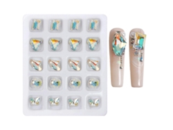 1 caja de diamantes de imitación surtidos para decoración de uñas en color café. ¡Aumenta tu creatividad en el arte de uñas y la decoración DIY! Hengrongshen