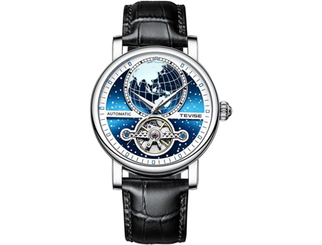 Relojes de pulsera VEANXIN Tourbillon Skeleton automáticos para hombre-Plata
