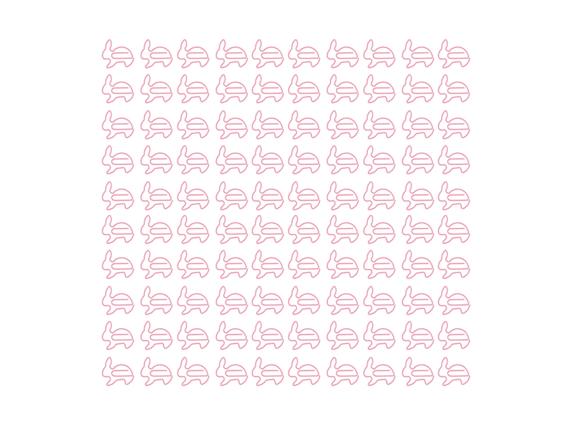 100 Clip De Papel En Forma De Conejo Creativo Bonito Animal Cartoon Dorado Marca Páginas Clips De Notas Rosa