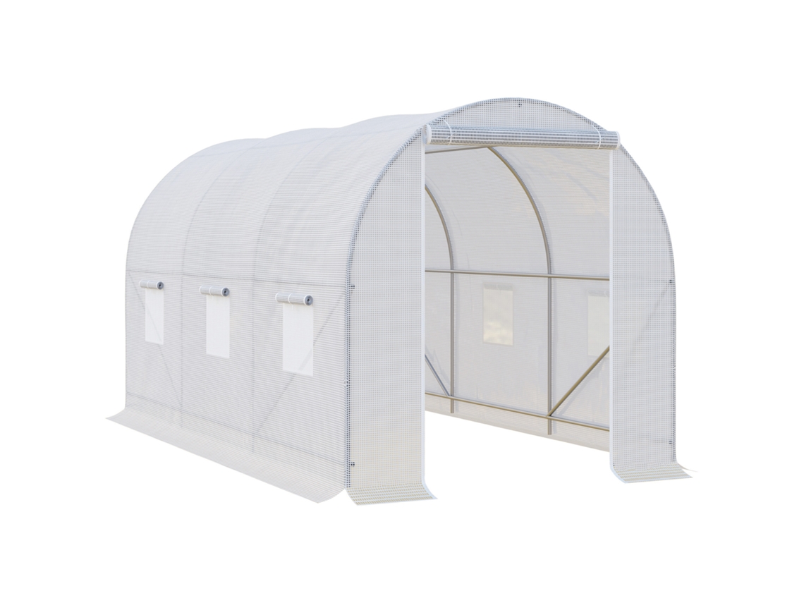 Invernadero De 350x200x200cm,invernadero De Lámina,casa De Cultivo,ideal Para El Cuidado Del Jardín Y El Cultivo De Plantas.