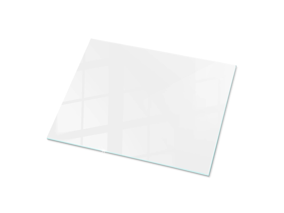 Espejo de sobremesa rectangular de cristal (80 x 60 cm - Blanco liso - Blanco)