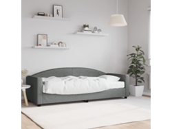 Sofá Cama Con Colchón Tela Gris Oscuro 80x200 Cm