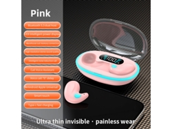 Auriculares Inalámbricos Mini Invisibles (rosa), Bluetooth, Sonido Envolvente Hifi Dinámico.