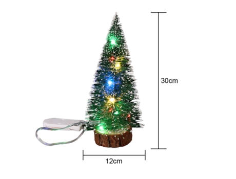 Pequeños árboles de Navidad de pino, para regalo de Navidad, fiesta de vacaciones, decoración del árbol del hogar, multicolor, 30 cm