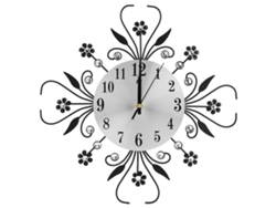 Reloj De Pared Estilo Europeo Con Forma De Flor, De Hierro, Para Montaje En Pared, Decorativo.