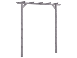 Pérgola de jardín de pino impregnado gris de 200 x 40 x 205 cm, DKD Home Decor