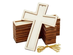 Rebe-10 Cruces De Madera Para Pintar Llaveros En Blanco Para Manualidades Regalos Diy Fiesta Artesanía
