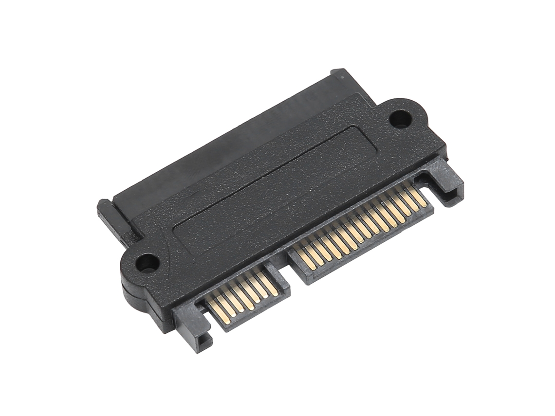 Adaptador Sas Para Puerto Sata, Conversor 15pin Sff8482 Con Caja Plástica Negra Luz Dourada