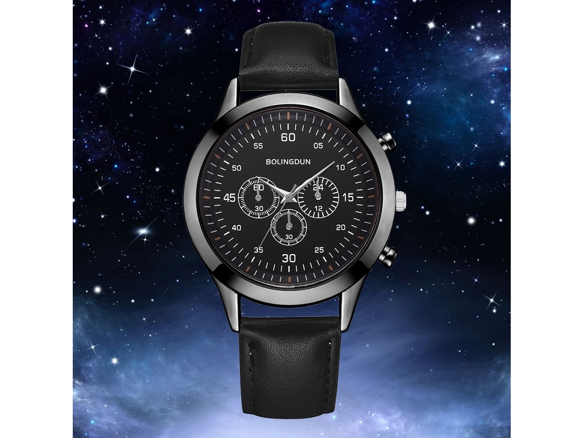 Reloj De Pulsera Analógico De Cuarzo Para Parejas Con Esfera Redonda Y Doble Escala N.° 5