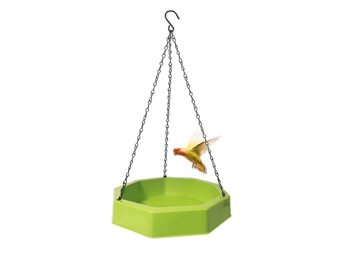2026-bañera Colgante Para Aves Con 6 Bebederos, Diseño Shallow, Material Duradero Para Jardín