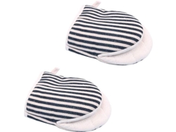 2026-guantes Mini Horno Resistentes Al Calor 300°f/150°c Algodón Lino Antideslizantes Lavables Para Horno Microondas Cocina 1 Par 14x19cm