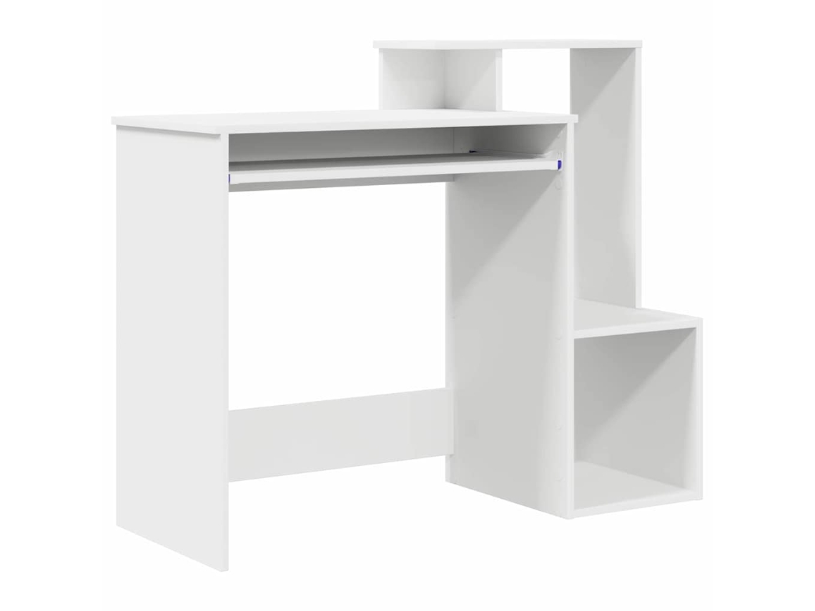 Mesa | Escritorio con cajón Blanco 106 x 41 x 88,5 cm Madera tratada