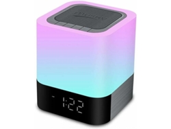 Recargable LED Colorido Reloj Despertador Inteligente Lámpara de Noche Táctil Portátil 5 en 1 Altavoz Bluetooth Lámpara de Noche Reloj Despertador LED con Bluetooth Multicolor