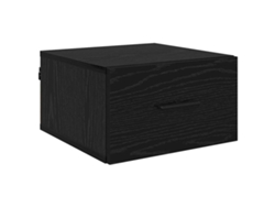 Mesita de noche de roble negro con cajón MAISON EXCLUSIVE (35x35x20 cm)