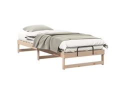 Maison Exclusive - Estructura De Cama Marrón 90 X 220 Cm Madera De Pino Macizo