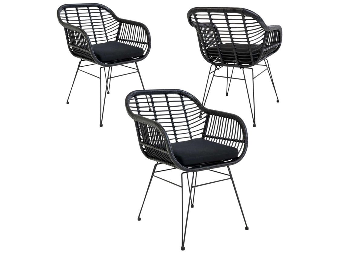 6 sillones de politretina negra TRIESTE HOUSE NORDIC