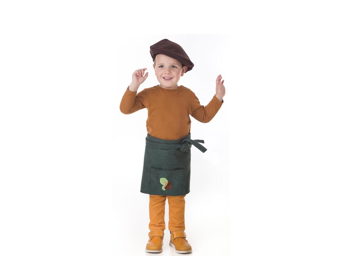 Kit o Disfraz de Castañero Otoño Verde para bebé