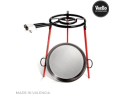 Juego de Sartén VAELLO Pulido 46Cm con Trípode Y Quemador A Gas 400Mm