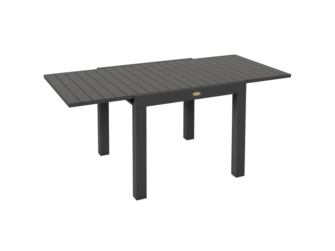 Mesa Jardín Exterior 162x80x75 Cm Gris