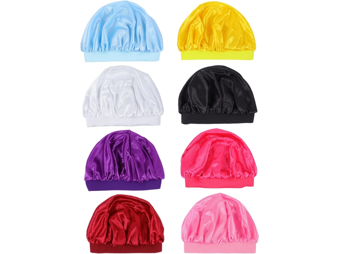 8 Pièces Garçon Fille Élastique Lot De Sombreros De Protection Para Cheveux Confortable Y Respira...