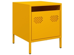 Mesita De Noche VIDAXL Amarillo Metal (35x39x43,5 cm)
